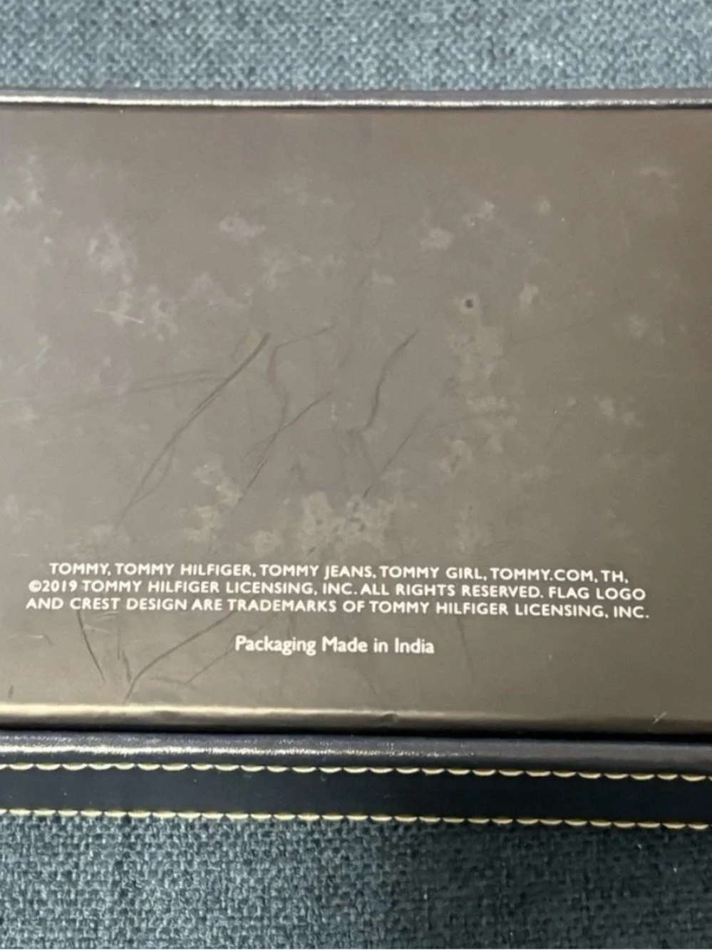 Tommy Hilfiger Black Leather Bi-Fold Wallet with ID Window